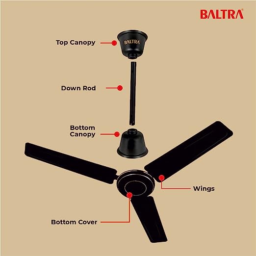 BALTRA Wing Pro 48Inch Ceiling Fan BF-189(Pack Of 1) Black BALTRA Wing Pro 48Inch Ceiling Fan BF-189(Pack Of 1) Black